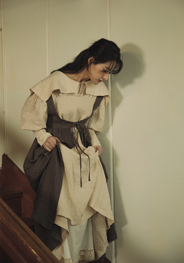 [6월7일 5차입고예정] kirtle corset dress - grayish brown